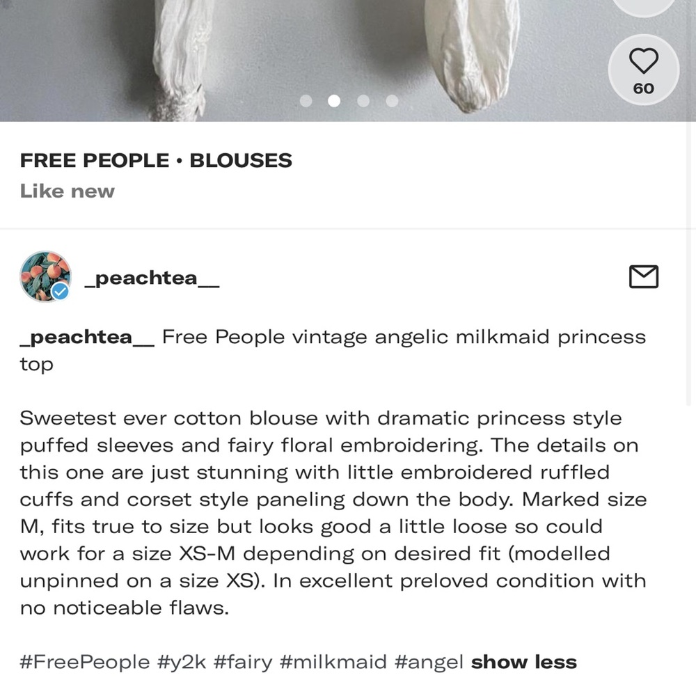 SOLD on Merc || FREE PEOPLE blouse - Picture 5 of 5